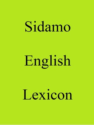 cover image of Sidamo English Lexicon